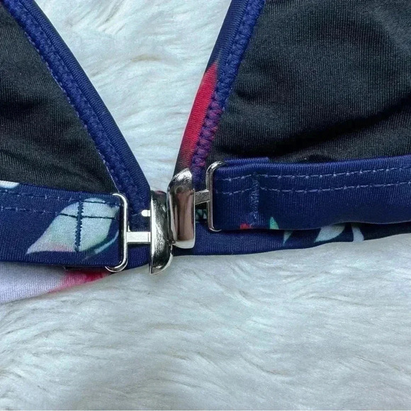 Cupshe Ruffled Bikini  Set Floral Blue / White / Pink Size Small - Picture 10 of 16